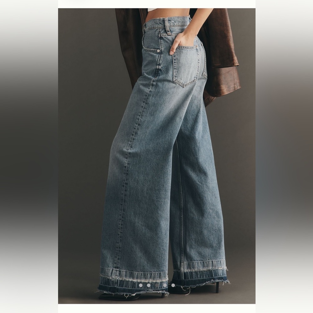Anine Bing Lewis Wide Leg Jeans - Picture 2 of 7